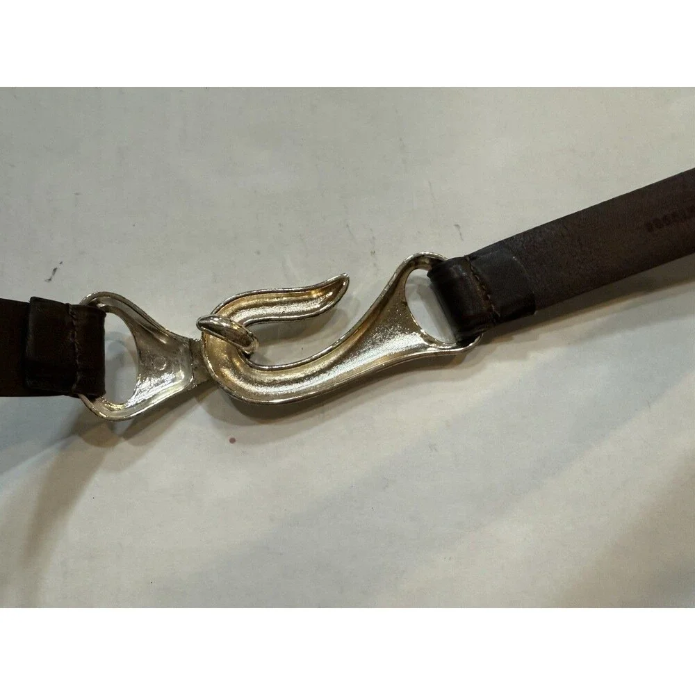 Chicos Ladies Brown Adjustable Belt, Loop Closure M/L RN 79984 Adjustable Slider